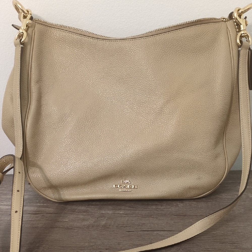 Coach Tan Leather Shoulder Bag